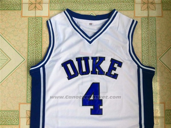 Maglia NCAA Duke Blue Devils J.J. Redick #4 Bianco